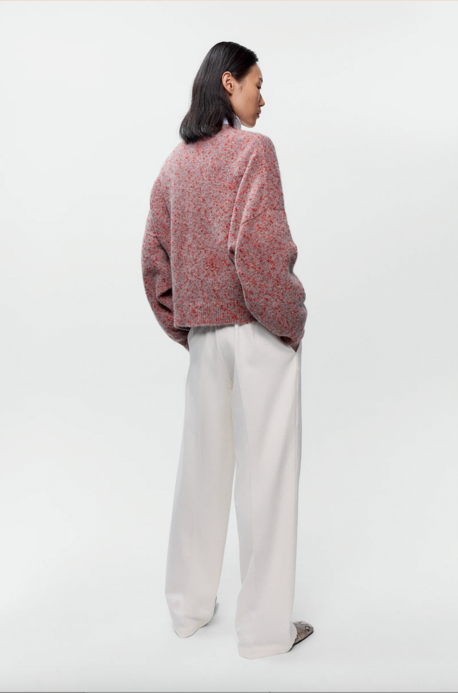 Speckled Crewneck Sweater, Malva
