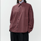 Checked Oversized Shirt, Orange/Black