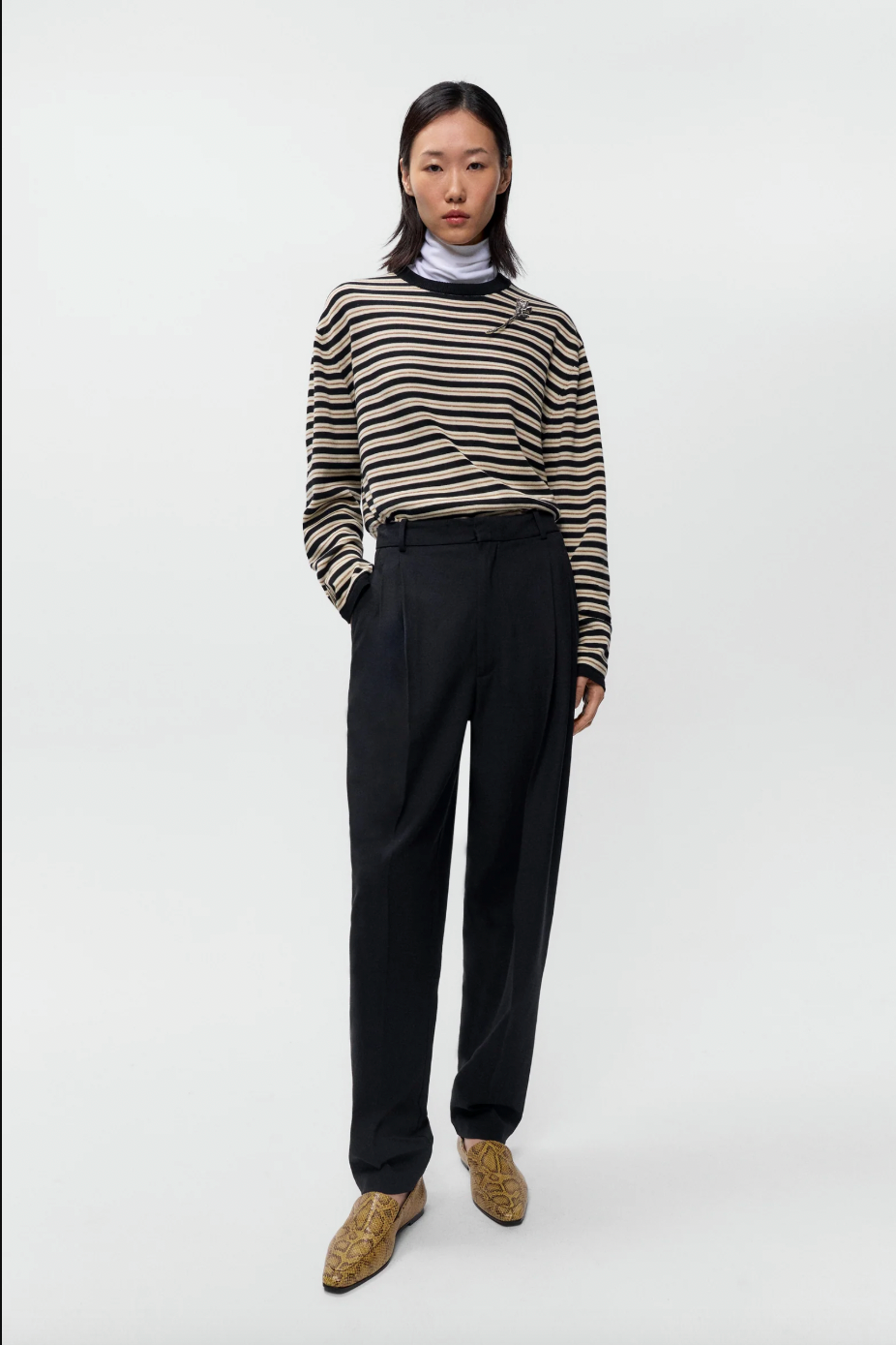 Organic Cotton Striped Long-Sleeve Tee