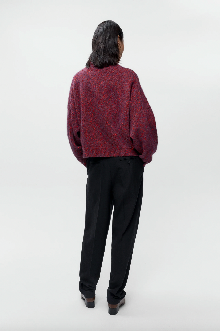 Speckled Crewneck Sweater, Beaujolais