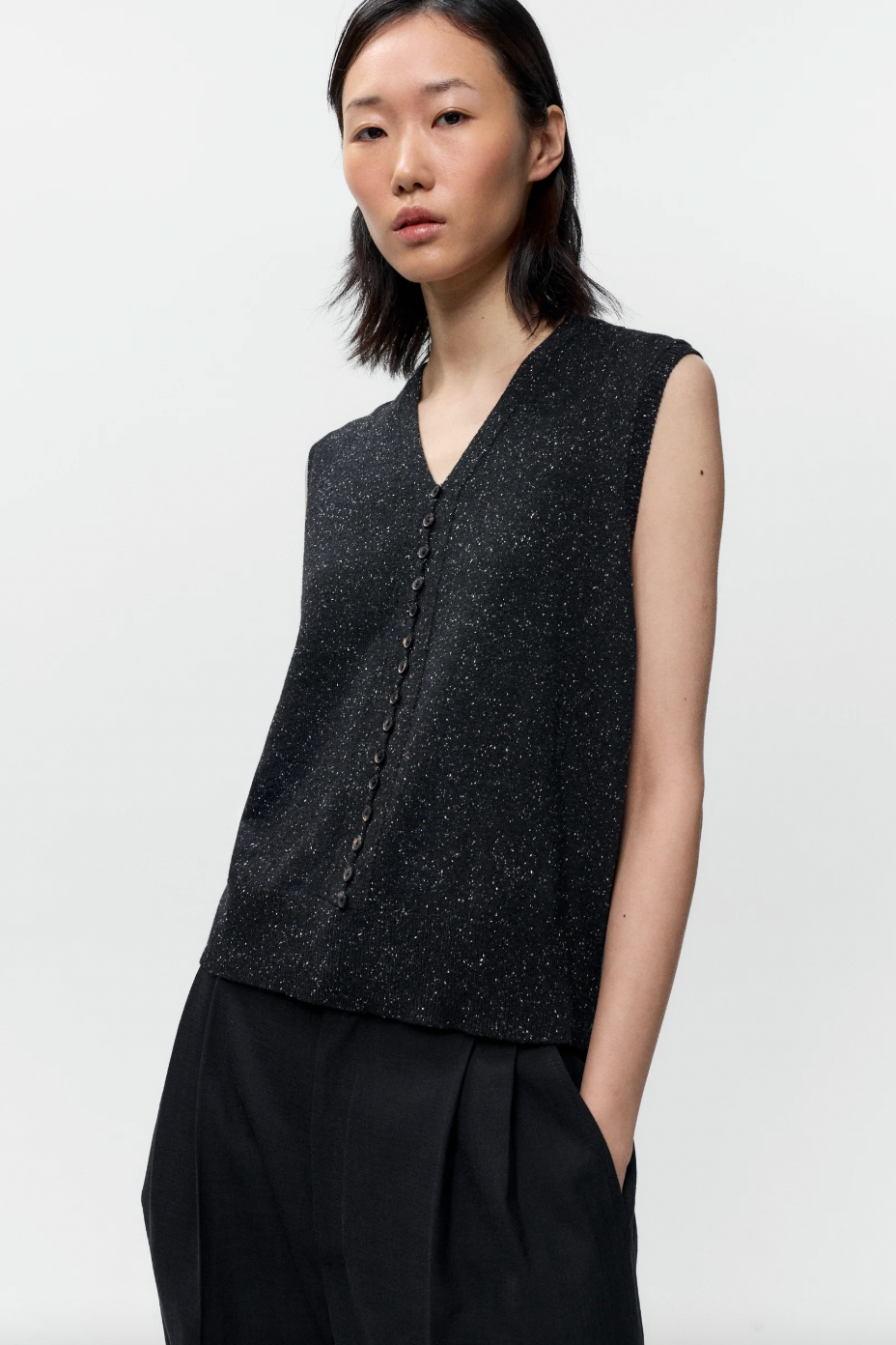 Silk & Wool Flecked Waistcoat