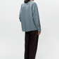 Checked Oversized Shirt, Turquoise/Orange