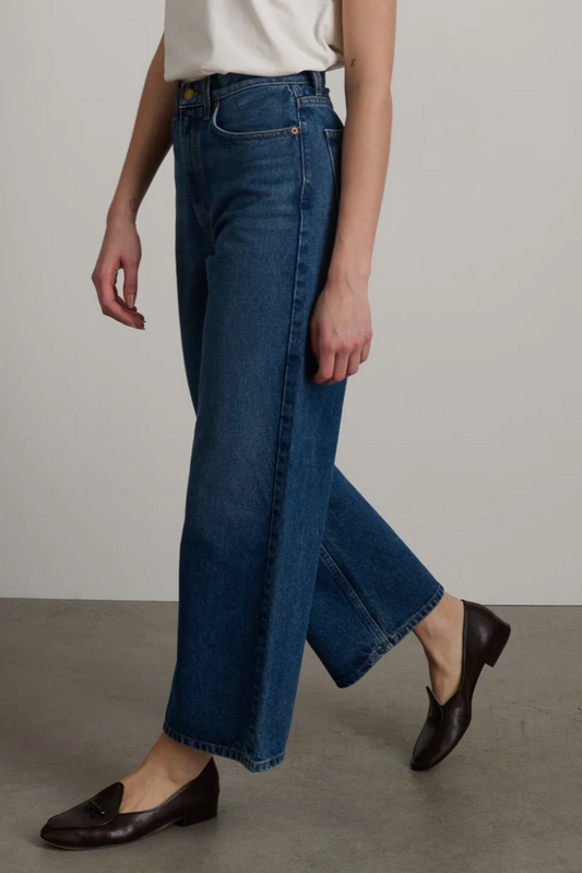 Elissa High Wide Jean, Cate Wash
