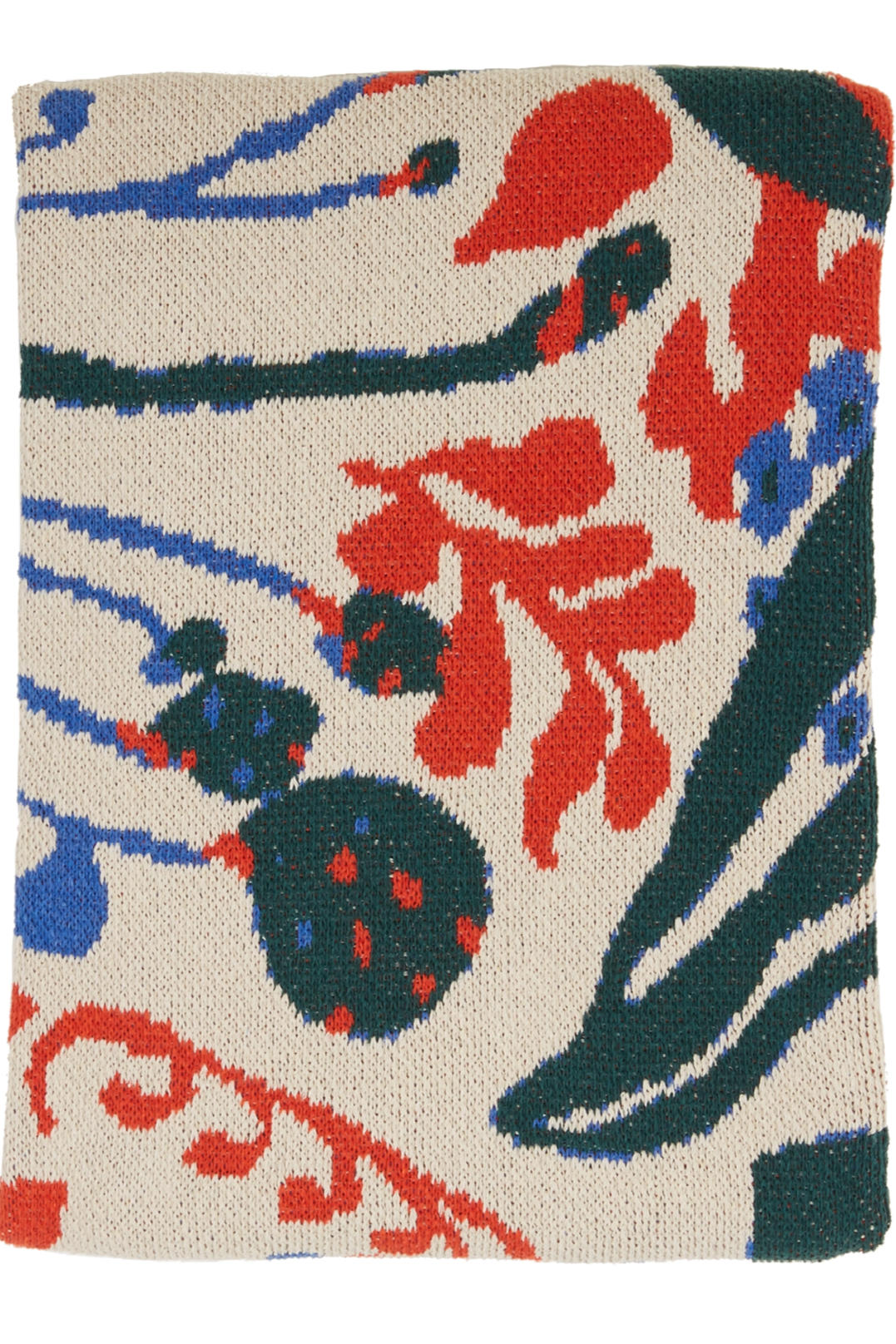Poppies & Lotus Blanket, Flax