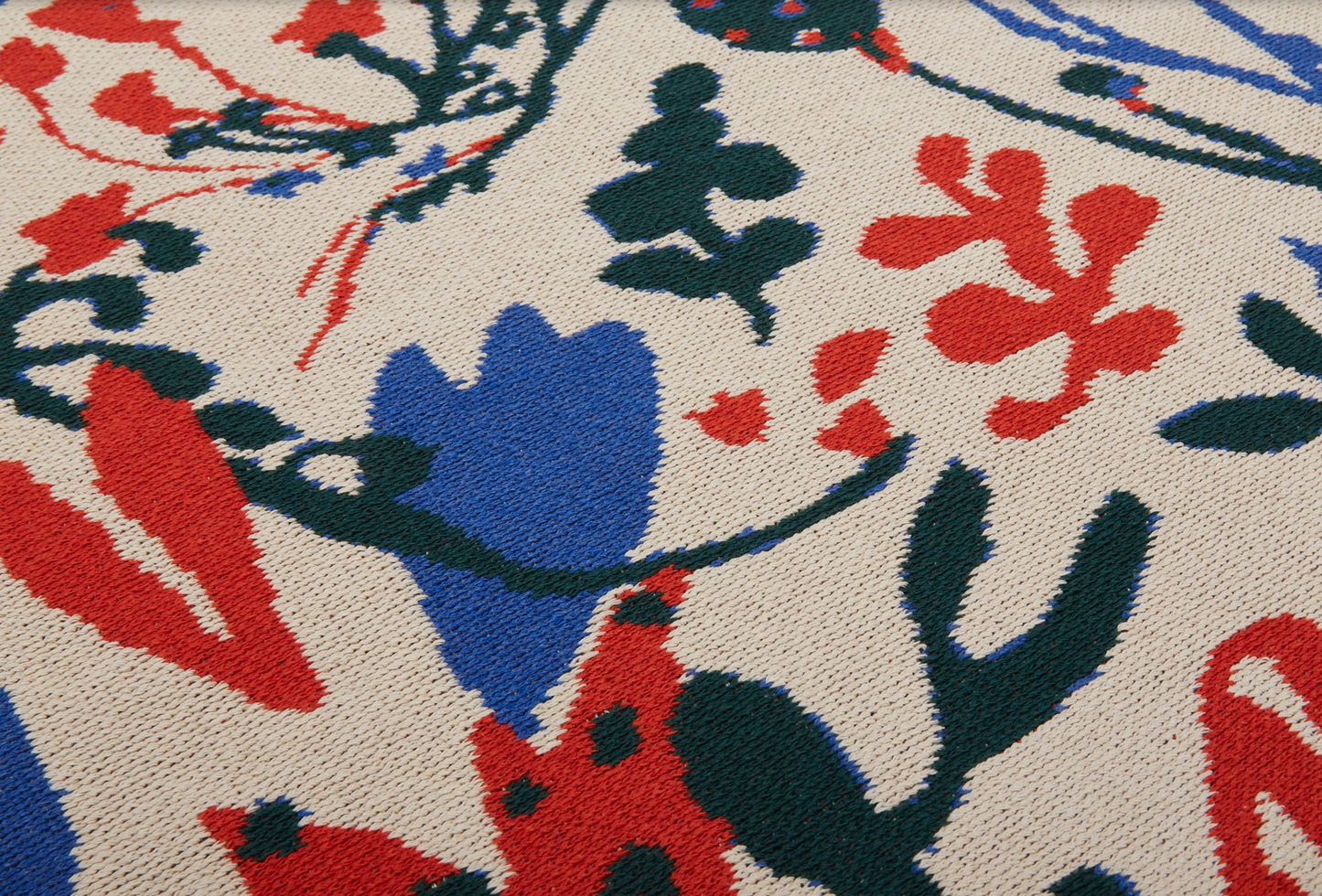 Poppies & Lotus Blanket, Flax