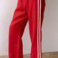 Linen Stripe Crop Racer Pant, Bell Pepper
