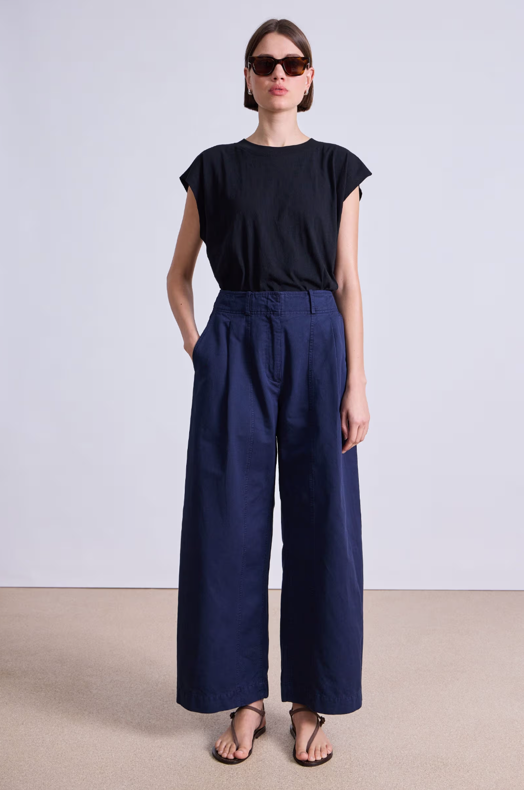 Cropped Cybil Trouser, Navy