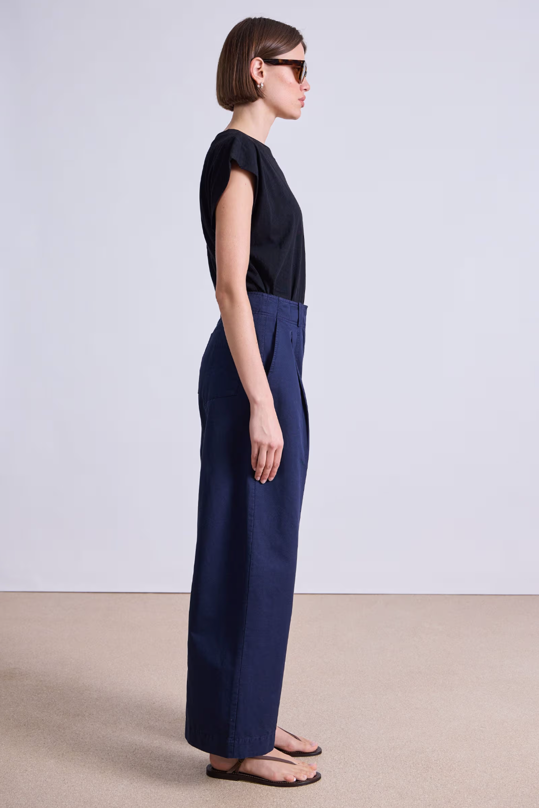 Cropped Cybil Trouser, Navy
