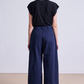 Cropped Cybil Trouser, Navy