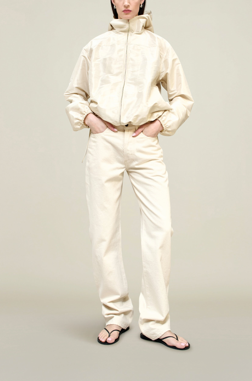 Gabby Tapered Jean, Ivory