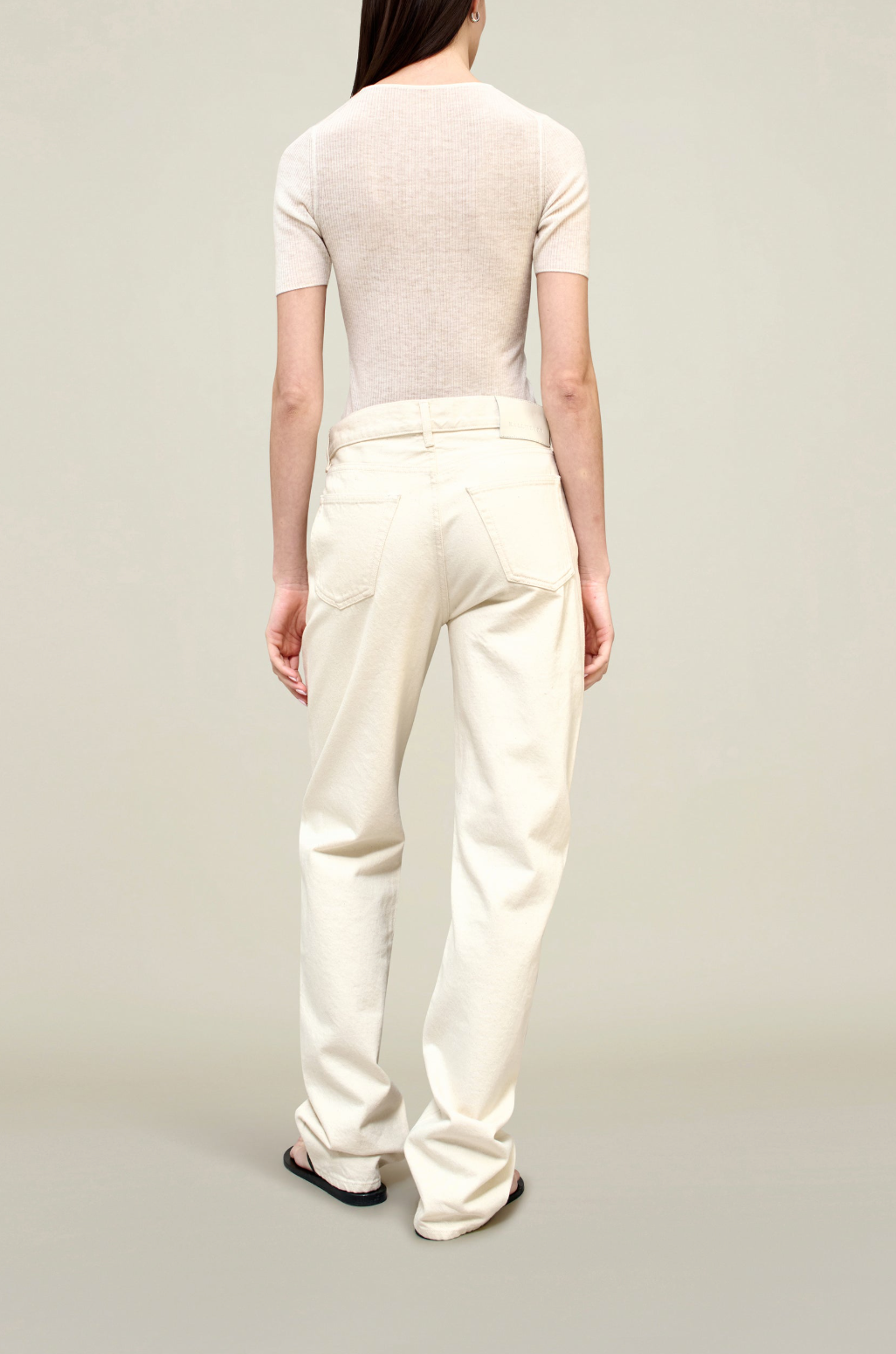 Gabby Tapered Jean, Ivory