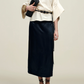 Norene Top in Silk Taffeta, Ivory