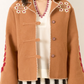 Western Cactus Bloom Jacket, White Cactus
