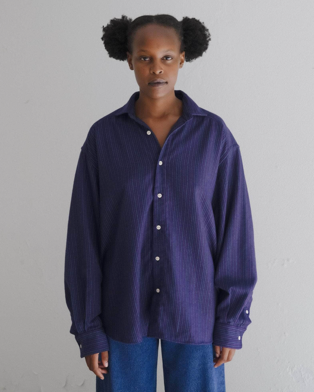 Claude Shirt, Purple Stripe