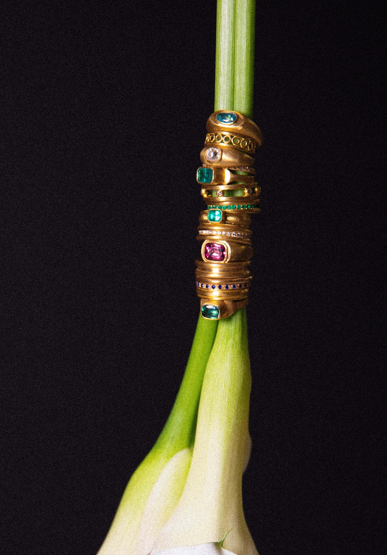 Doric Column Band in Diamonds