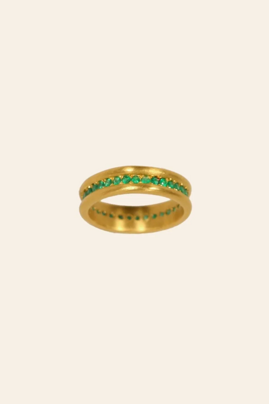 Doric Band with Emeralds