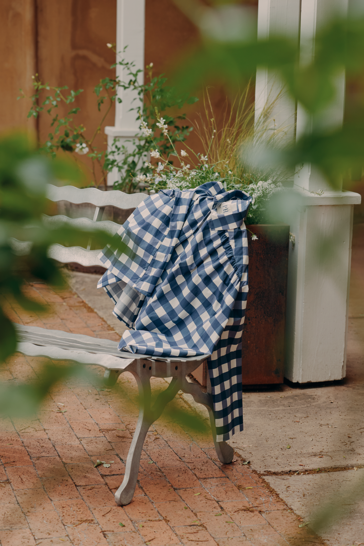 Flo Blouse, Navy Check