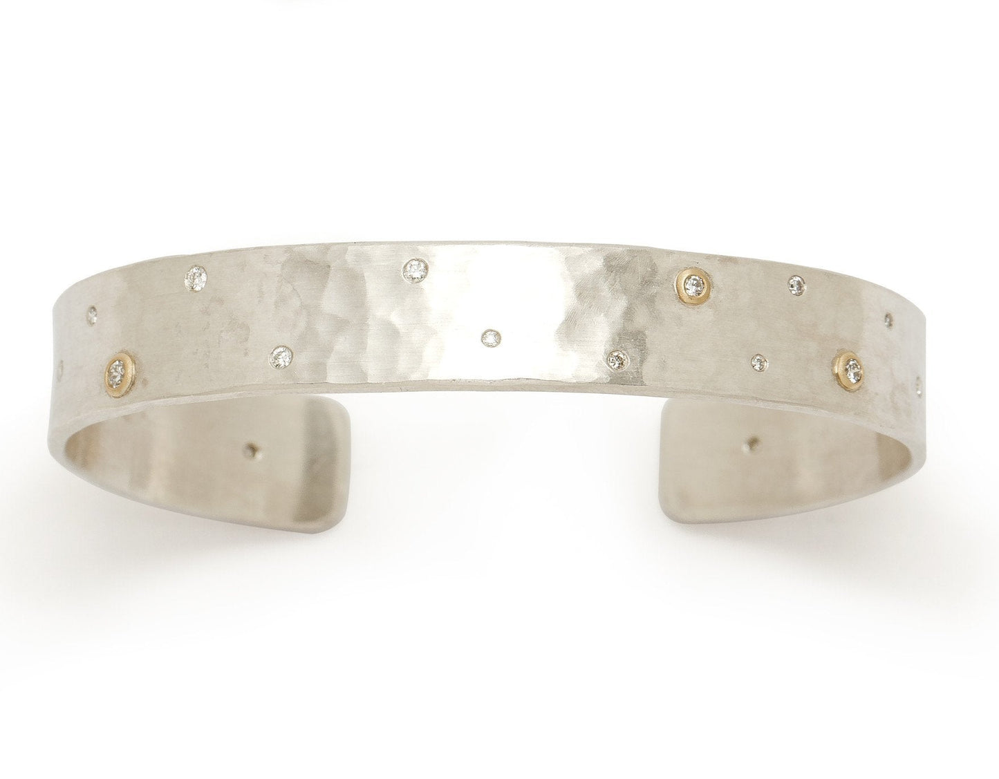 Raven Cuff Sterling Silver & 18K Gold with Champagne Diamonds (Customized)