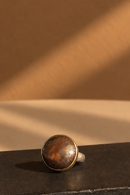 14K Gold Copper Ring