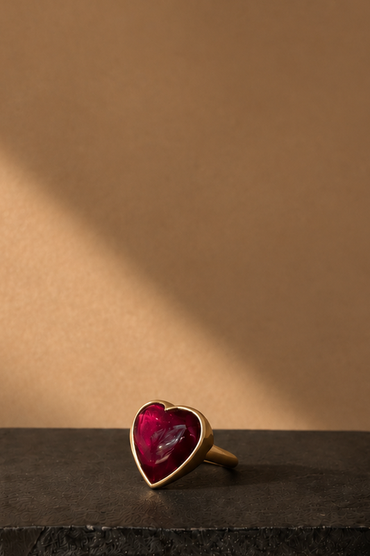 Rubelite Tourmaline 18KG Ring