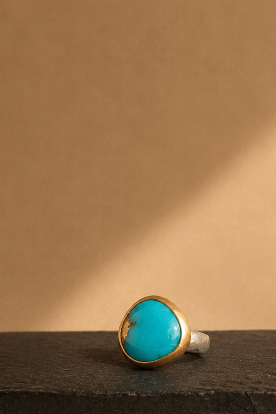 Small Campitos Turquoise Ring, Sterling Silver