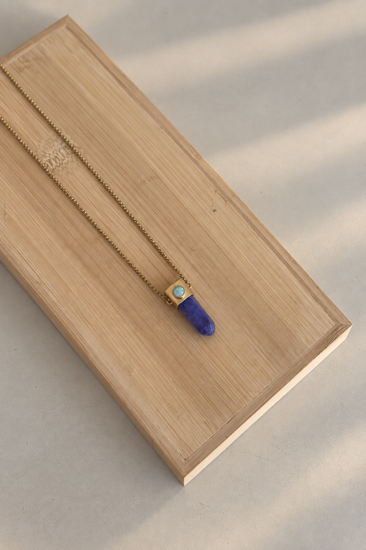 Tanzanite Necklace with Opal (V2)