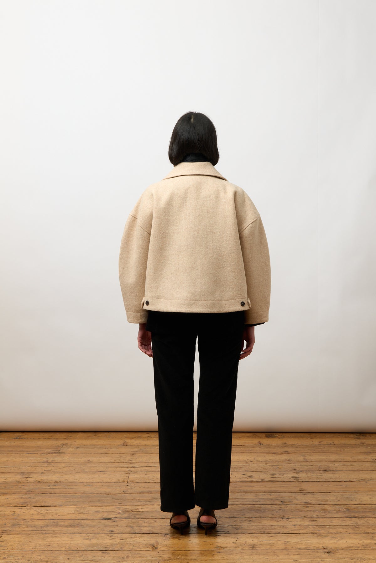 Wesley Jacket, Almond Boiled Wool