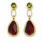 Peridot & Red Garnet Earrings