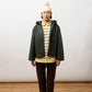 Leather Zip-Up Hoodie, Olive