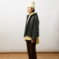 Leather Zip-Up Hoodie, Olive