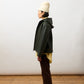 Leather Zip-Up Hoodie, Olive
