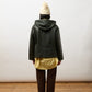 Leather Zip-Up Hoodie, Olive