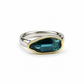 London Blue Topaz 18KG & Sterling Silver Ring
