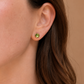 Peridot Studs in 18KG & Sterling Silver