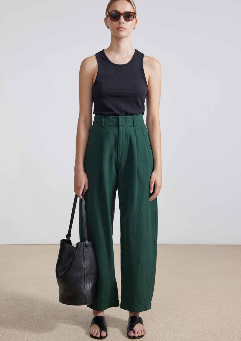 Bari Cropped Trouser, Forest