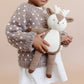Sawyer Cardi Deer: Tan / S 12-24m