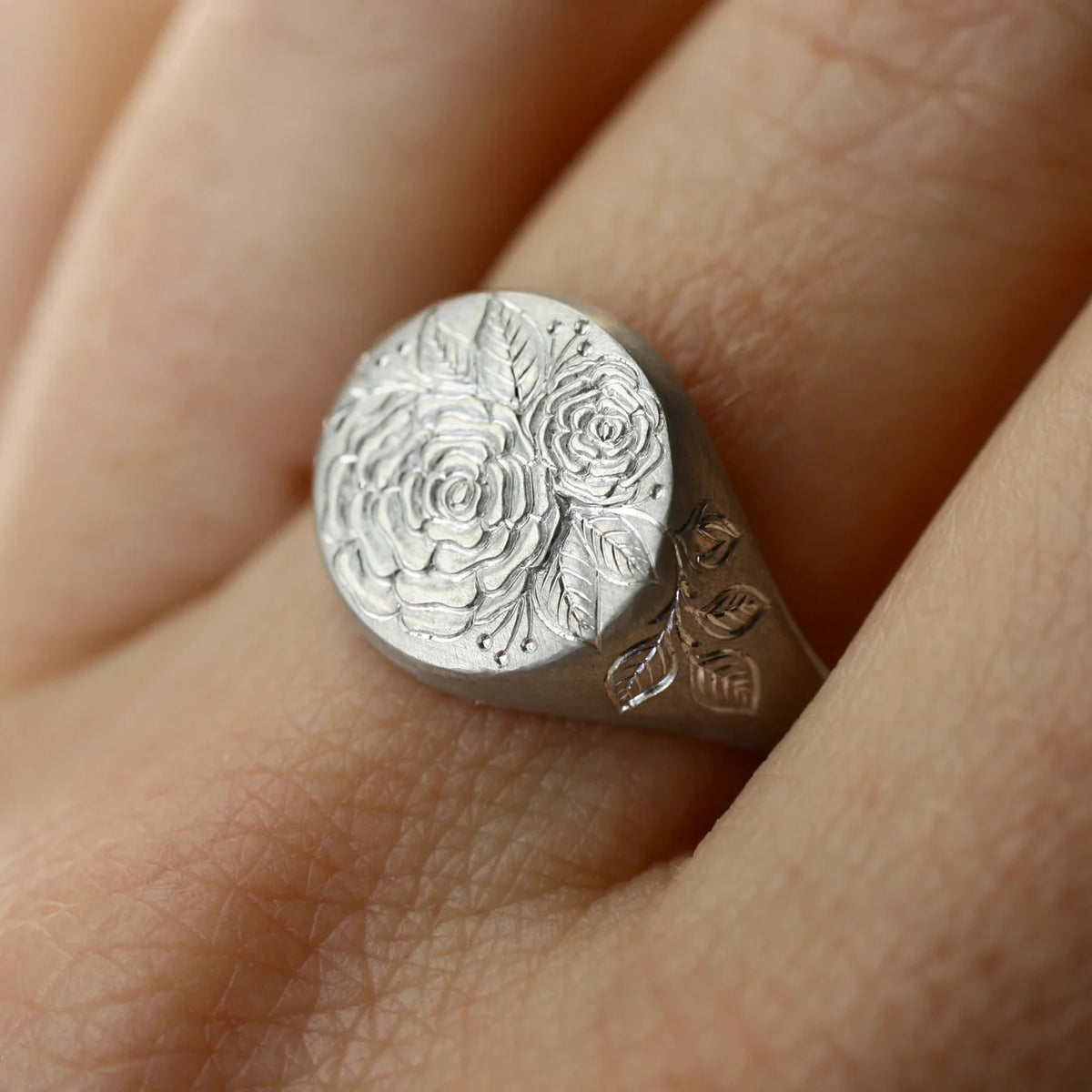 Beloved Rose Signet Ring
