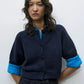 Cotton Buttoned Up Top, Navy