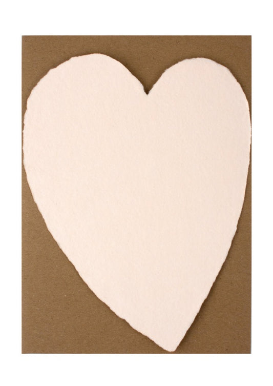 Large Heart Card, Blush