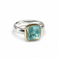 Aquamarine 18KG & Sterling Silver Ring