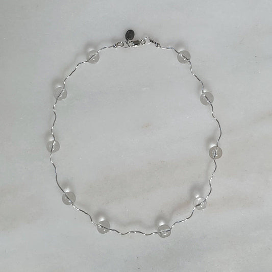 Tube Necklace: Clear Quartz