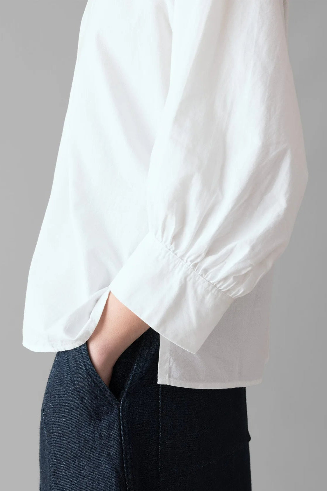 Catrin Cotton Oxford Easy Shirt, White