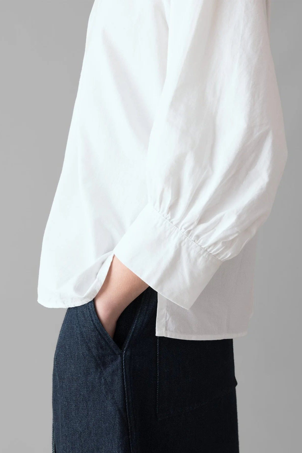 Catrin Cotton Oxford Easy Shirt, White