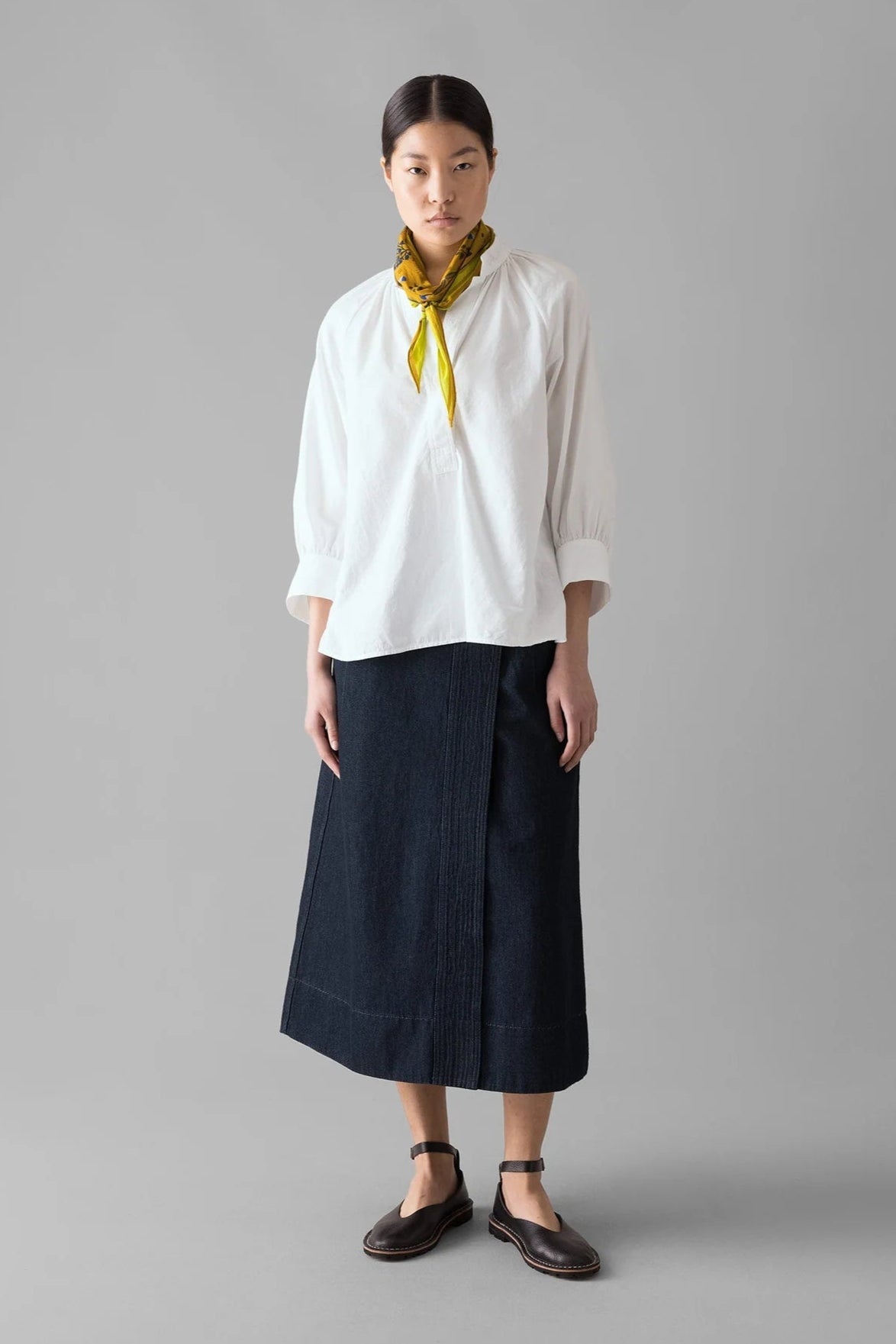 Catrin Cotton Oxford Easy Shirt, White