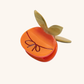 Mandarin Orange with Bow Mini Hair Claw