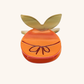 Mandarin Orange with Bow Mini Hair Claw