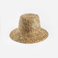 Marlow Woven Bucket Hat: Natural/Brown / S/M 57