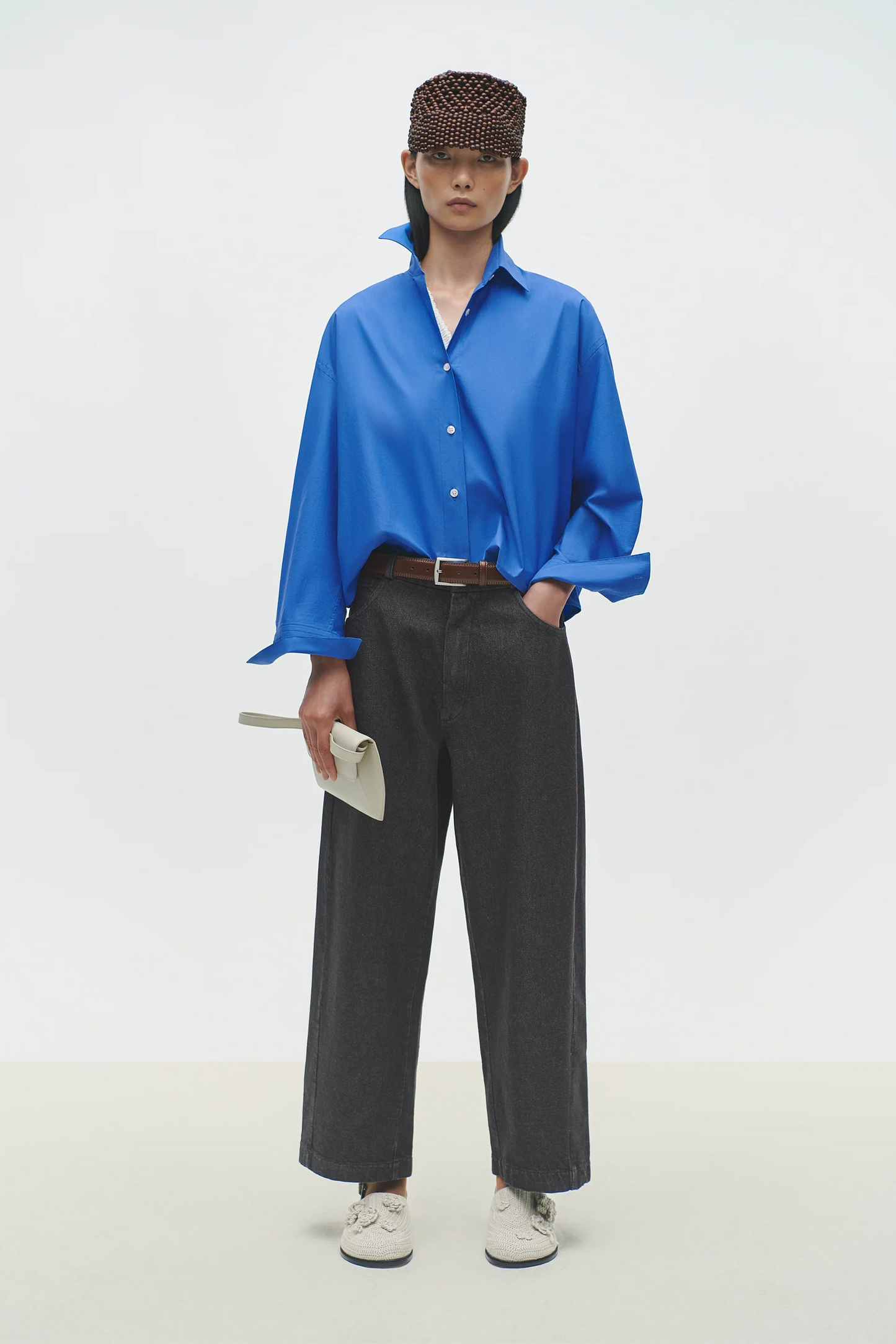 Denim Straight Pant, Black