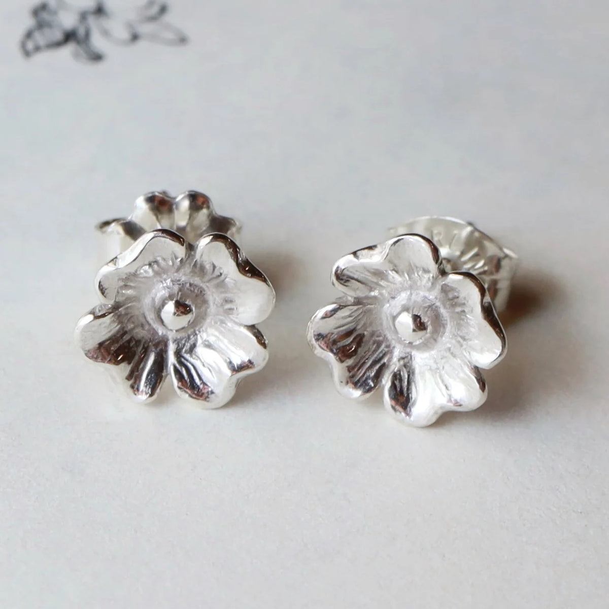 Dogwood Studs Sterling Silver