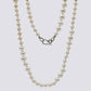 15" Knotted White Pearl Necklace